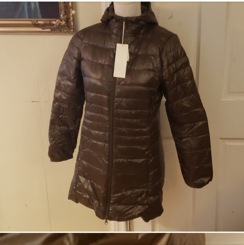 Lightweight Downfeather Lining Coat Hunter Green Size L